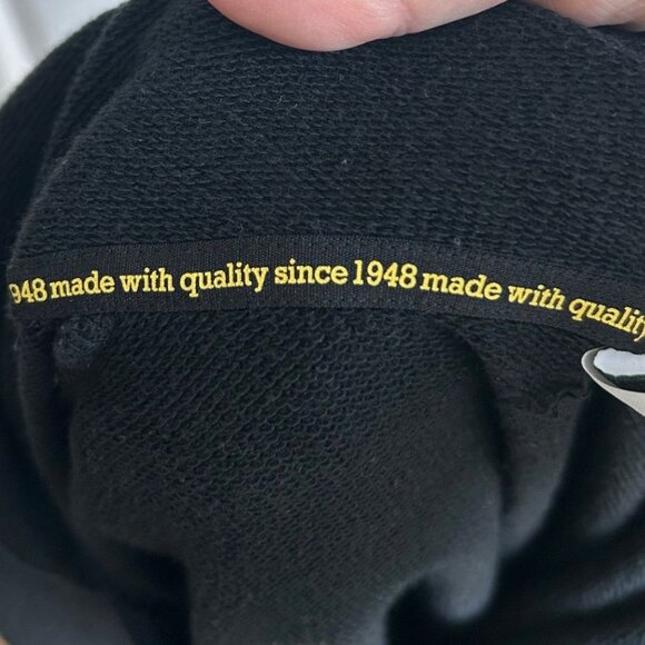 PUMA GLAM OVERSIZED HOODED DRESS XL Black w/ Metallic Gold Logo Sport Casual - Picture 8 of 12